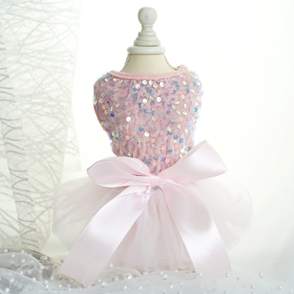 cat dog wedding dress tutu pink skirt langerland
