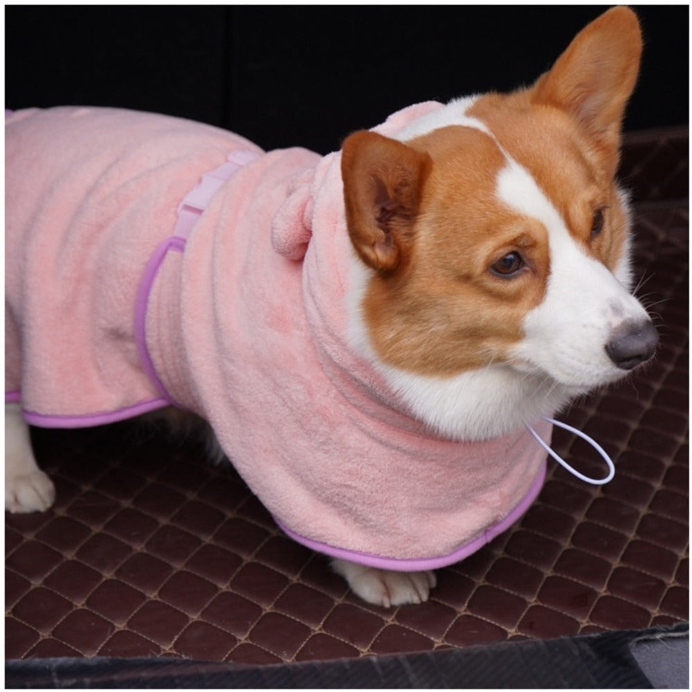 corgi bathrobe pink langerland