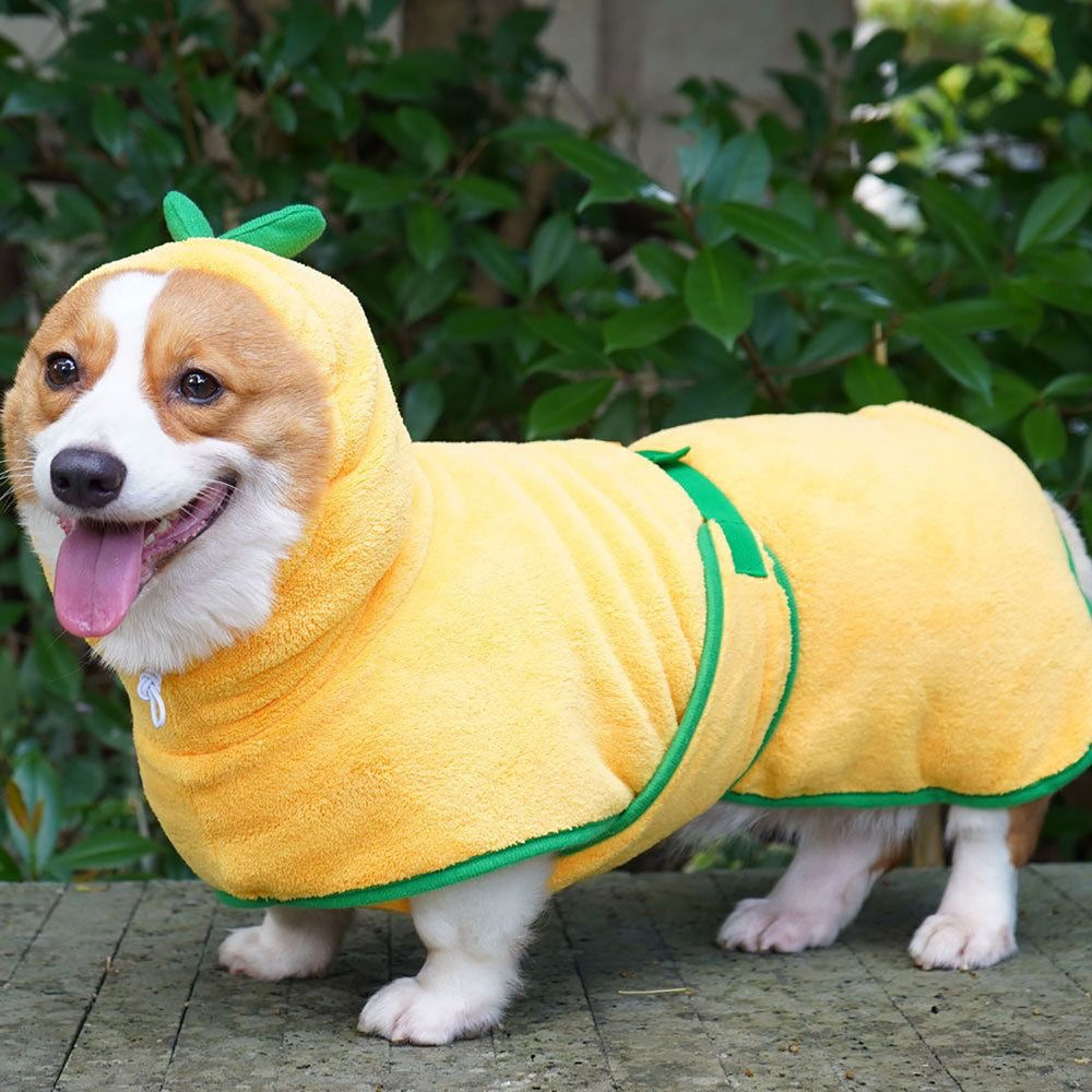 dog bathrobe yellow langerland