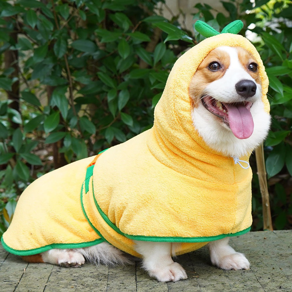 dog bathrobe yellow fast dry langerland