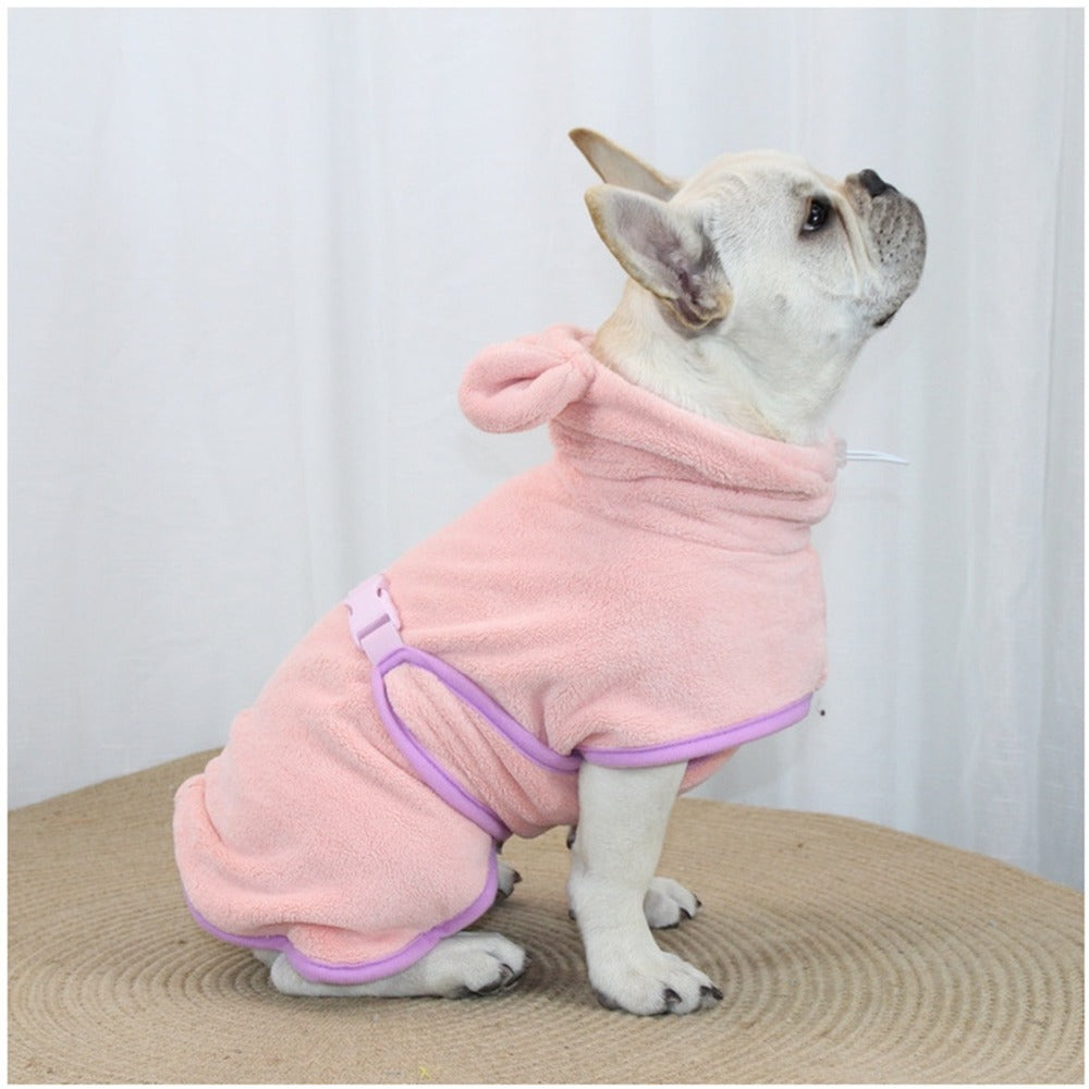 pet bathrobe towel pink langerland