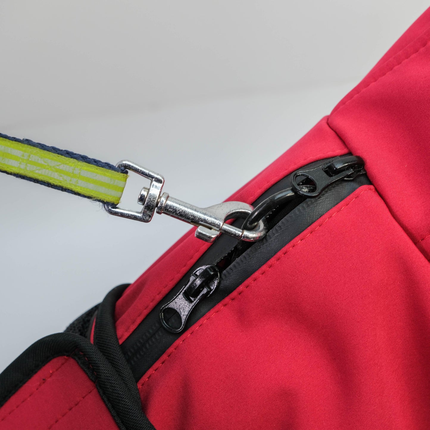 dog raincoat zipper harness slit langerland