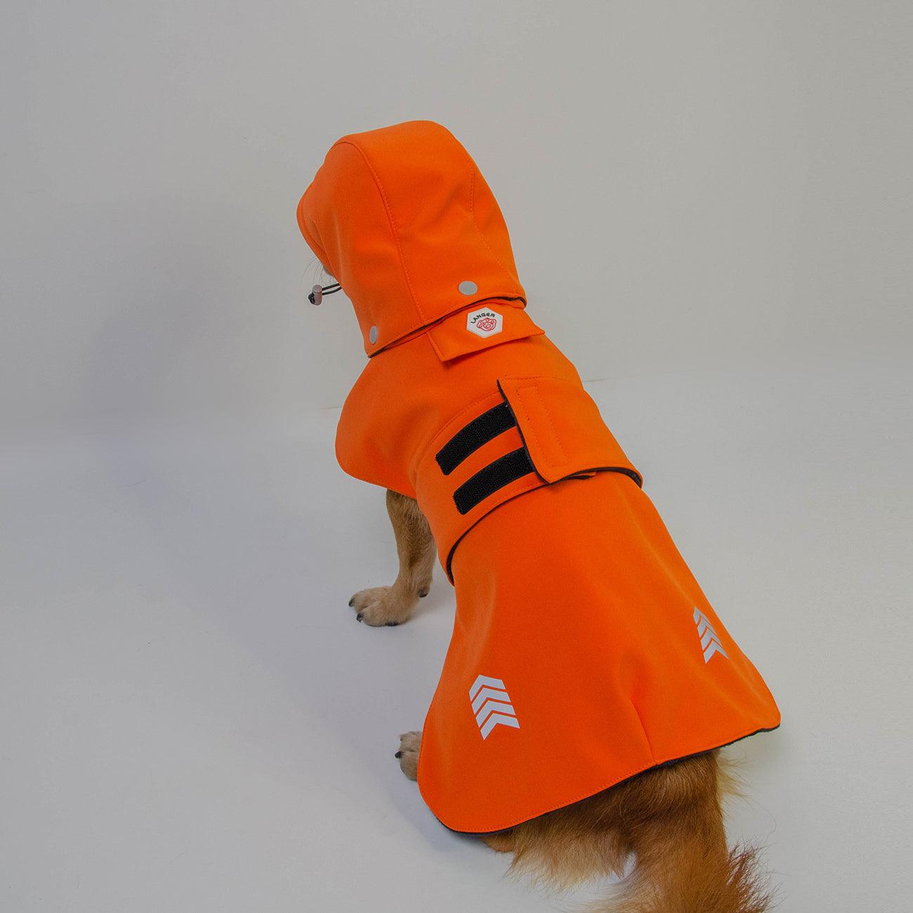 dog winter waterproof raincoat with fleece orange langerland
