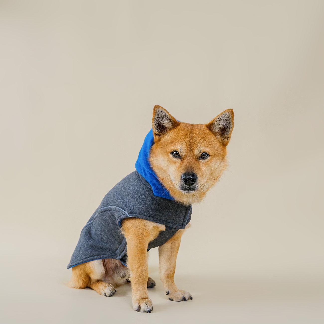 Dog winter fleece sweater blue langerland