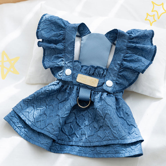 Dog Summer Denim Dress