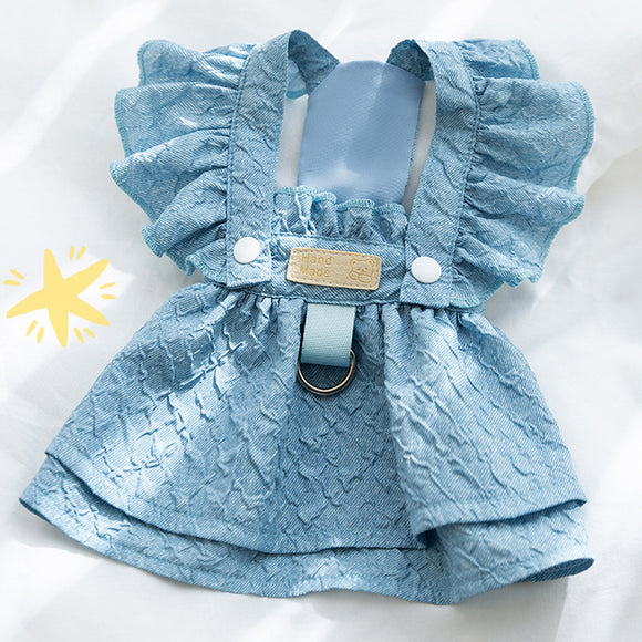 Dog Summer Denim Dress