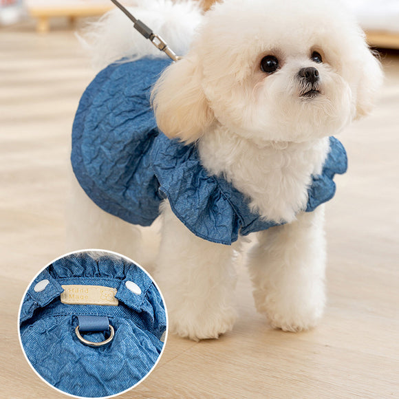 Dog Summer Denim Dress