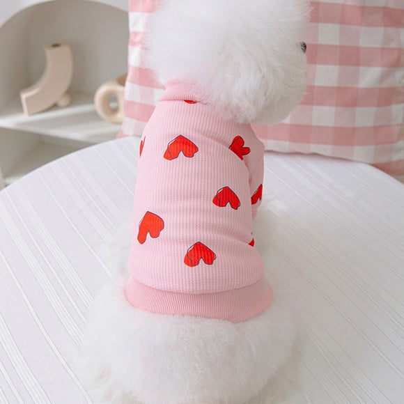 pink dog summer shirt langerland pet cloth 