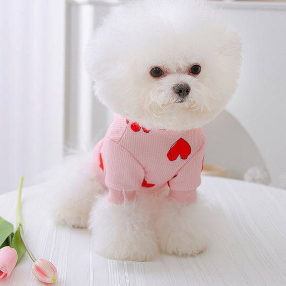 bichon cute pink shirt langerland pet summer cloth