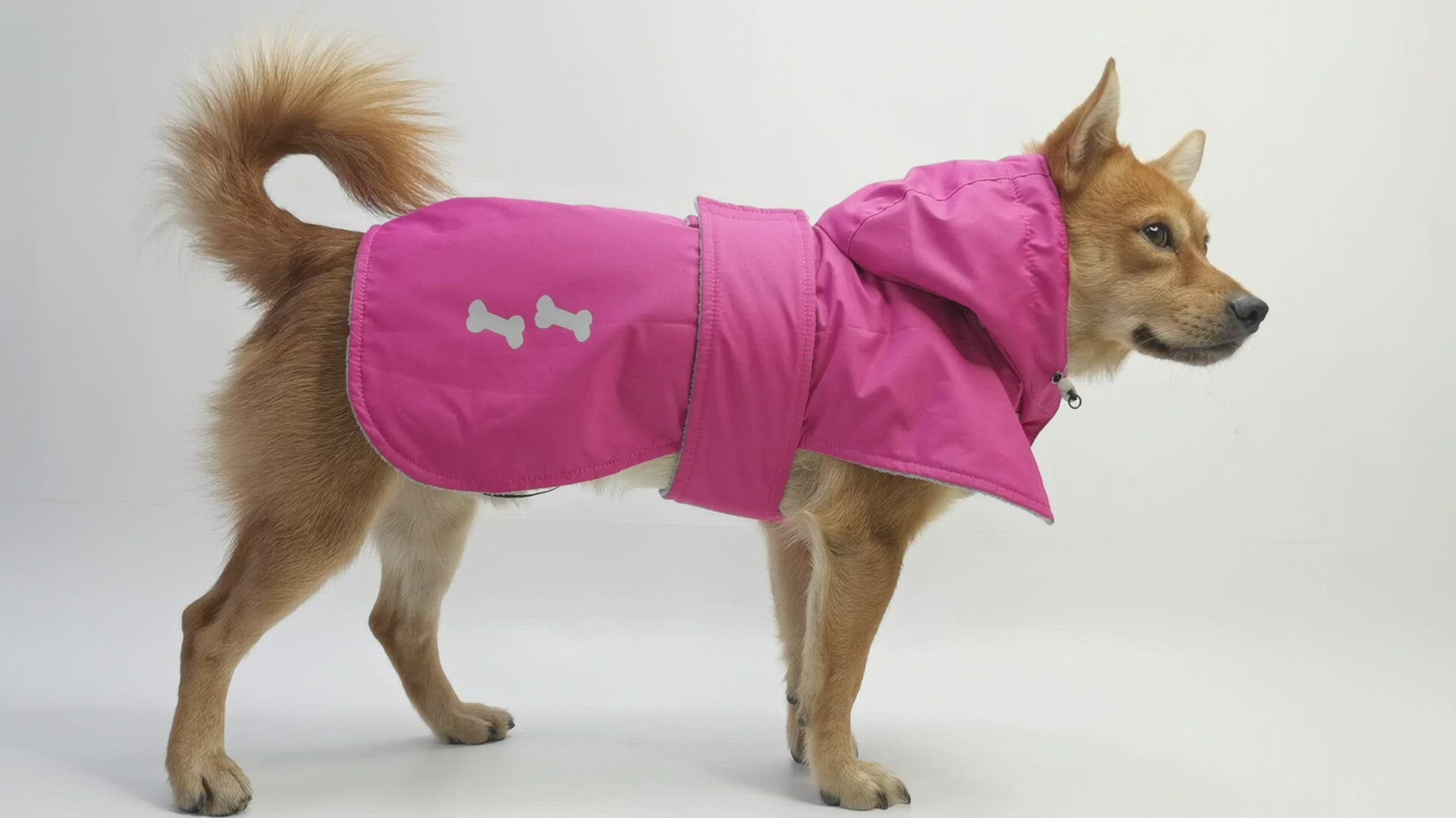 langerland waterproof dog winter coat pink