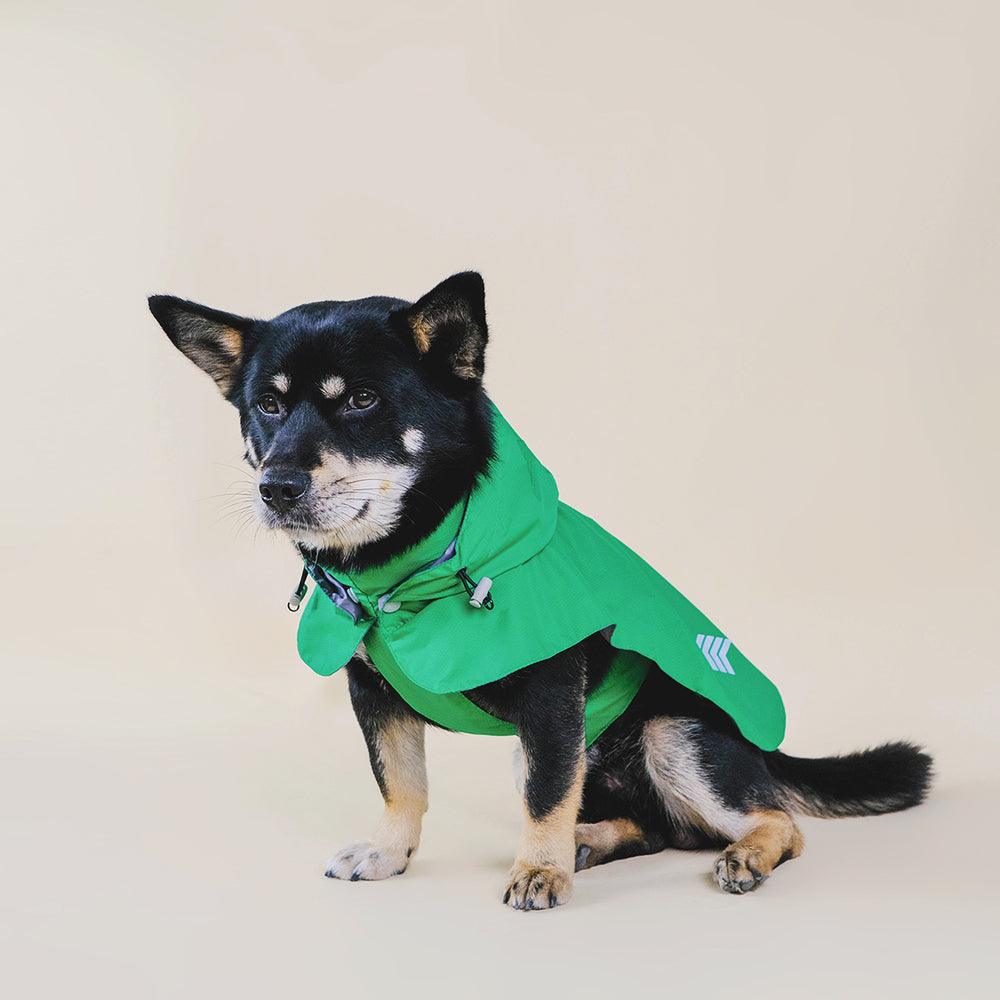 dog raincoat waterproof green langerland