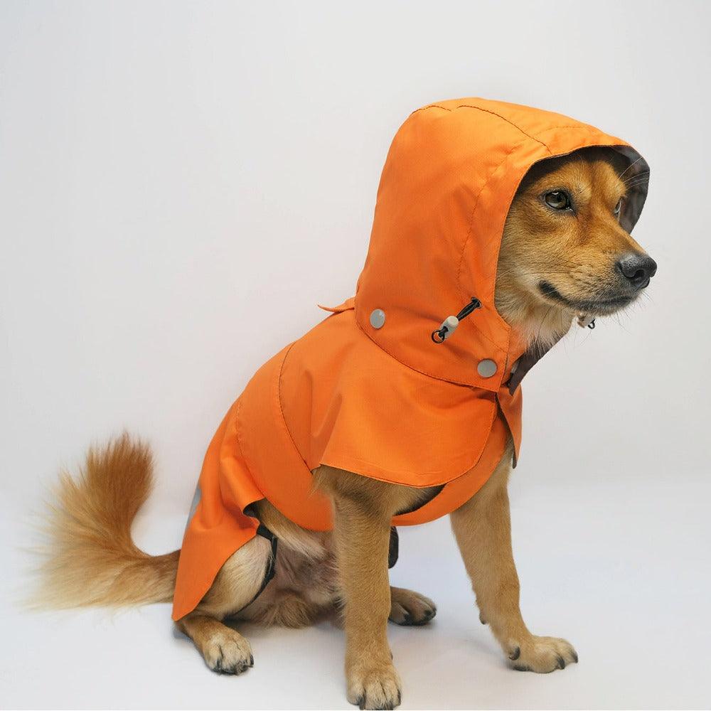 dog raincoat waterproof orange langerland