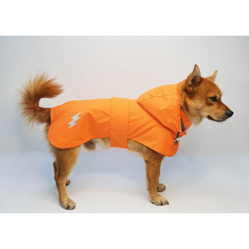 dog outdoor apparel raincoat orange 