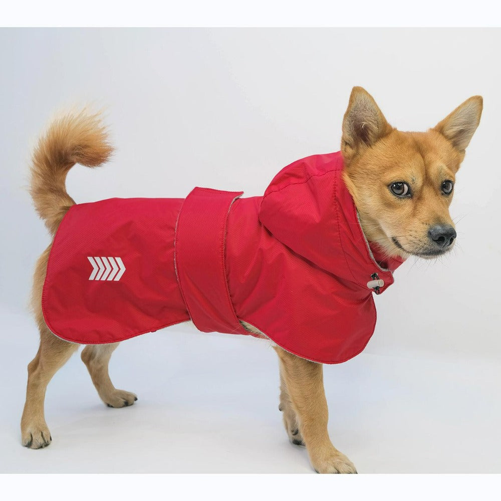 Dog winter coat with fleece red langerland