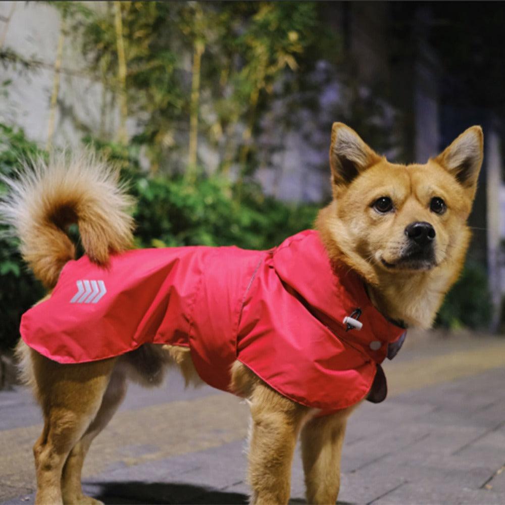 dog raincoat handmade Red langerland