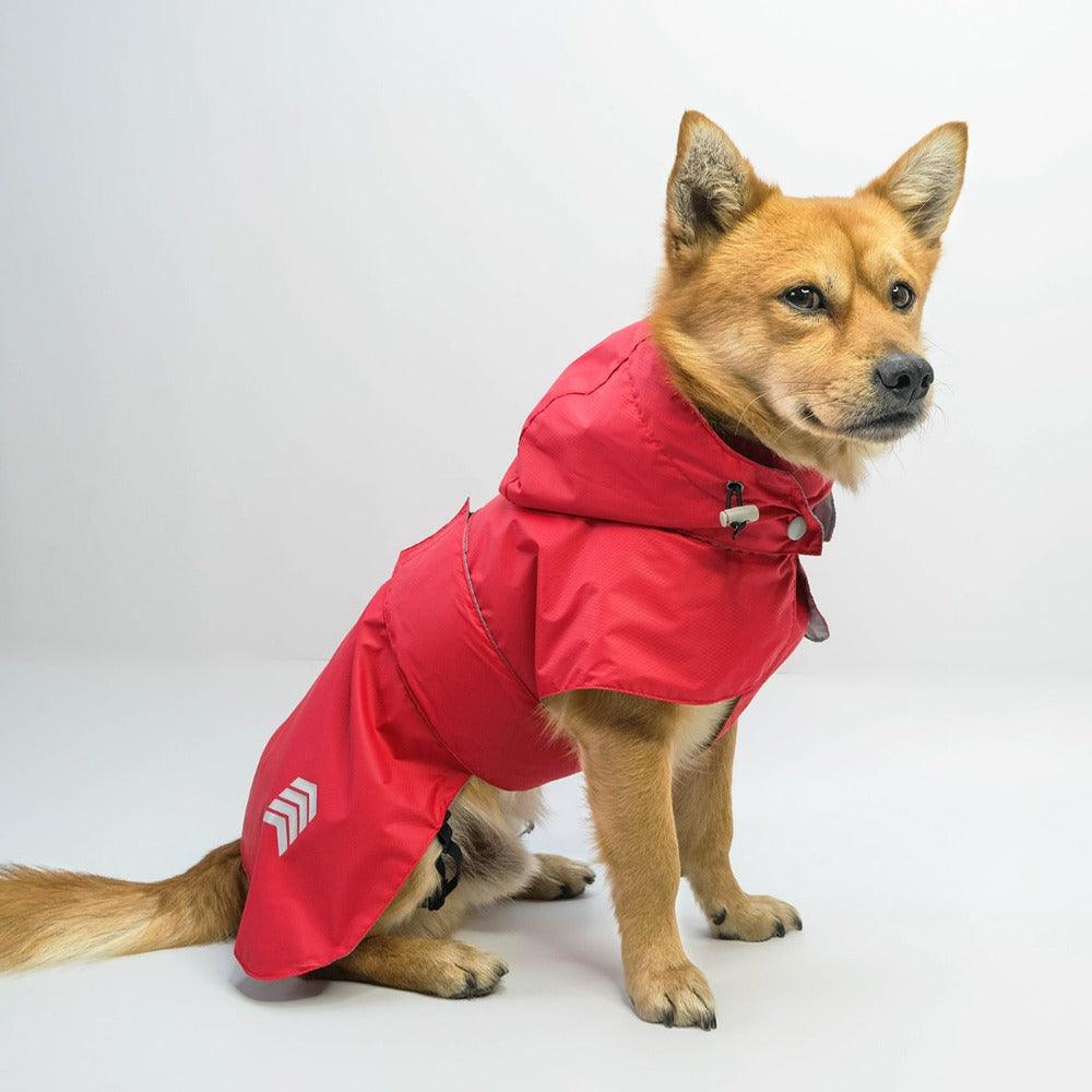 dog raincoat waterproof Red langerland