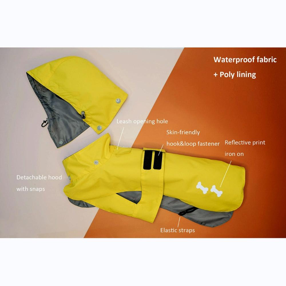 dog raincoat waterproof yellow langerland