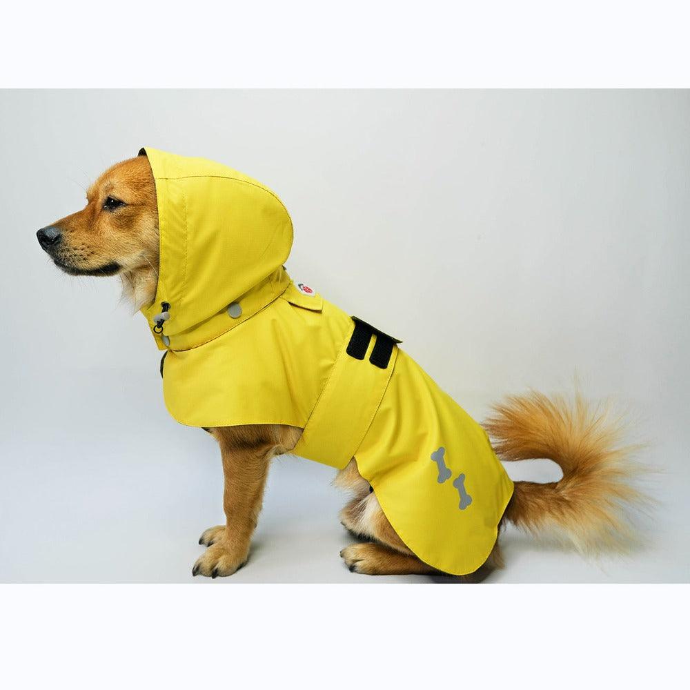 dog raincoat with hood yellow langerland