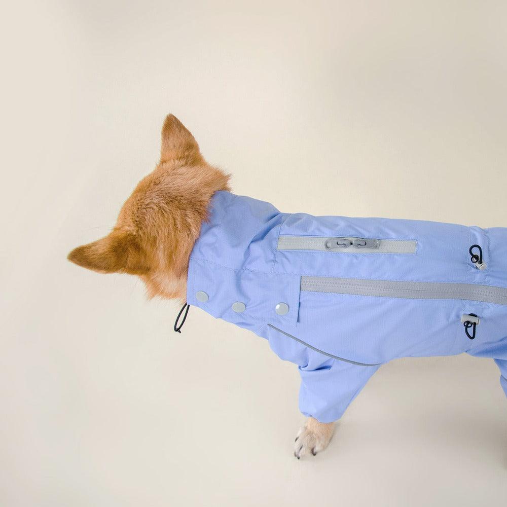 dog raincoat with harness hole langerland