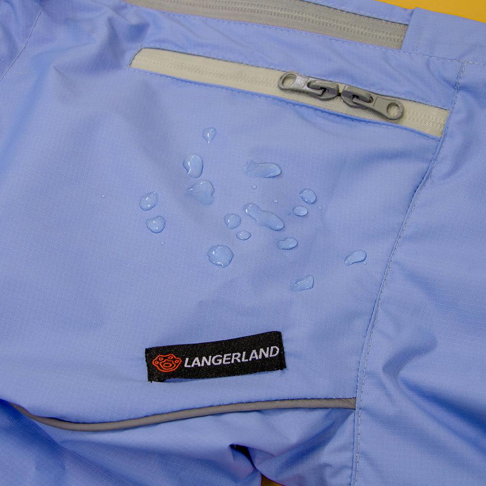 waterproof dog raincoat langerland blue